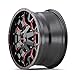 ALLOY RIM/WHEEL MAYHEM WARRIOR 8015 BLACK W/PRISM RED 18X9 5-127/5-139.7 18MM 87MM (PRICE IS PER RIM) CENTER CAP INCLUDED, LUGS & HUB RINGS NOT INCLUDED