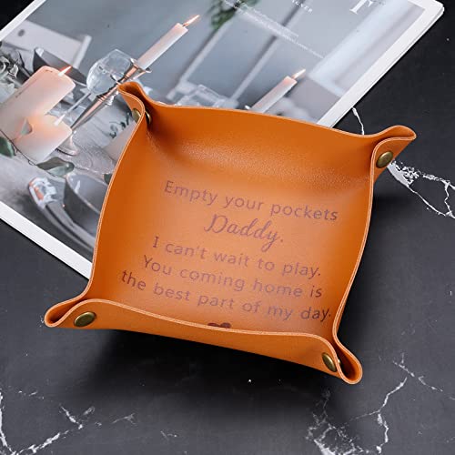 Gifts for Dad Daddy New Dad FatherS Day Gifts from Daughter Son Baby Kids Wife, Birthday Gifts for Dad Stepdad First Time Dad Christmas Valentine Day Gifts for Dad Who Wants Nothing Valet Tray for Dad - Image 4