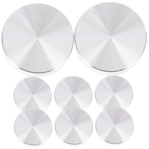 SOLUSTRE 8 Piezas Adaptadores para Tapas de Mesa de Discos Antideslizantes Redondos de Aluminio para Mesas de Café y Té Resistentes y Fáciles de Instalar