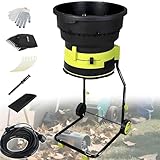 LMzythrop Gartenhäcksler Elektrisch 2500w,8000u/Min,Trichterdurchmesser 54cm,Häckselverhältnis...