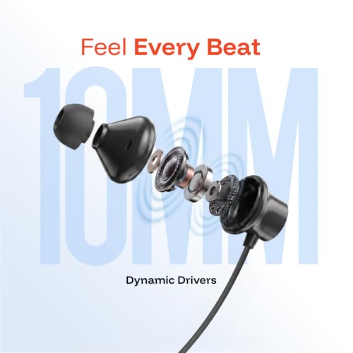Image of Lava Probuds Xscape 13Neckband, 70H Battery, 3 EQ Modes with Button for Music Lovers, Dual Pair, Fast Charge in 10 min, Magnetic Buds, 45ms Latency, Built in mic Earphones (Black)