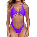SHERRYLO One Piece Bathing Suit Thong Swimsuit Women Cut Out Monokini Womens Sexy 1 piece Thongs Swimsuits Tanga Swimwear