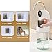 dispensador de enjuague bucal montado en la pared de 1200 ml recargable para baño con 2 tazas para todas las edades Imagen de dispensador de enjuague bucal montado en la pared de 1200 ml recargable para baño con 2 tazas para todas las edades