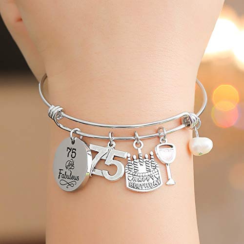 Image of Silver /14k Gold Plated Birthday Bracelet, Natural Healing Crystal Bracelet Gifts for Her Birthday for Daughter Granddaughter Friends Mom Grandma Sister