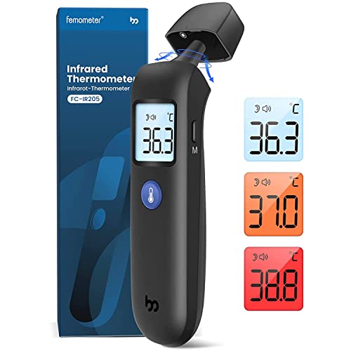 Termómetros de oído, Termómetro Auricular Pantalla LCD Termómetro Adultos Bebés, Recordatorio de alarma &Función de memoria Cover