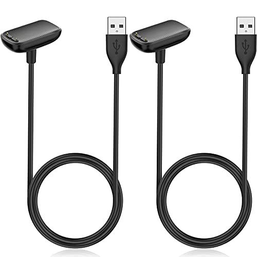 EZCO 2 Pack Charger Compatible with Fitbit Luxe/Fitbit Charge 5, Charging Fast USB Replacement 3.3 Ft Charging Cable Dock Stand Station Accessories for Luxe and Charge 5 Smart Watch