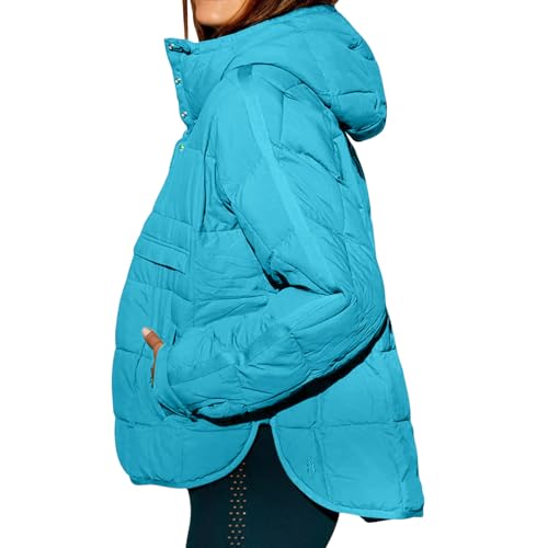 Puffer Pullover Jacket Womens Quilted Lightweight Jacket Dolman Hoodies Padded Coat Warm Winter Down Jackets Outwear3