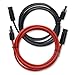 Produktbild KUBOWAI Solarkabel Verlängerung,6mm² 1/2/3/5/10/20m Solarkabel Verlängerung,Photovoltaik SolAarkabel,Verbindungskabel Solarstecker,Spannungsklasse 1500V,IP68 wasserdichtem Stecker (6mm²/3m)