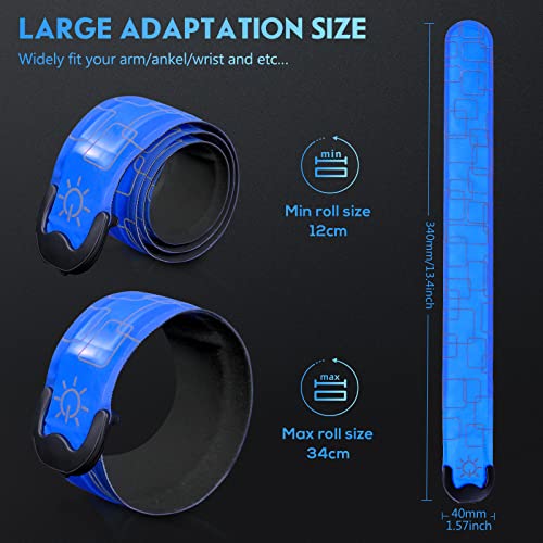 Simket Reflective LED Armband Rechargeable for Running(2 Pack), Running Lights for Runners, Running Lights, High Visibility Reflective Running Gear Adjustable Light Up Arm Bands for Men Women Kids
