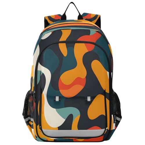 SUABO Laptop Backpack for Teens Women Men Travel Lightweight Durable Daypack Abstract Graffiti