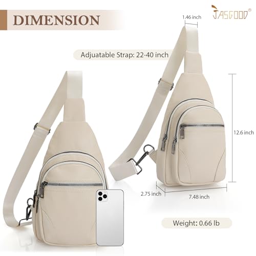 Image of JASGOOD Anti Theft Small Sling Bag for Women Leather Fanny Packs Crossbody Bags Trendy Anti-Theft Sling Purse for Travel