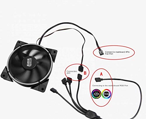 Dke&Ymq Rgb Extension Cable 3 Pin, Rgb Interface Extension Cable, 5 V Argb 3-Pin Connector Hub #TOP4