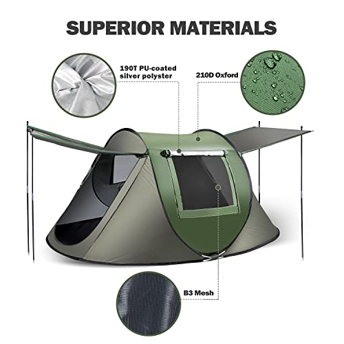 Carpa pop up instantánea impermeable para 2-3 personas miniatura 3