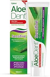 AloeDent, Sensitive Aloe Vera Toothpaste With Fluoride , Natural Action, Vegan, Cruelty Free , SLS Free, Soothing, Healthy Gums , 100ml