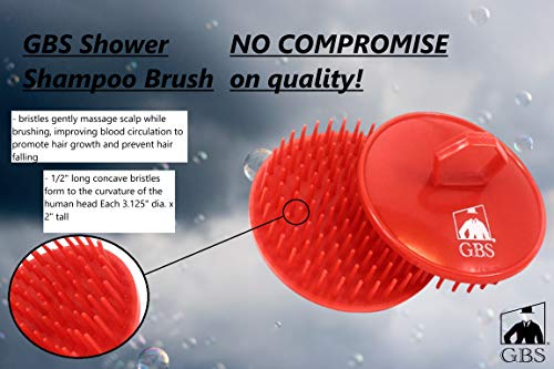 G.b.s Dandruff Cleaning Hair Scalp Brush, Red, Pack Of 2 #TOP1