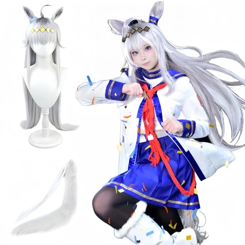 [NOKIJP] ウマ娘 コスプレ オグリキャップ コスプレ衣装 シンデレラグレイ コスプレ衣装 制服 体操着 汎用 コスチューム (オグリキャップ 勝負服,L)