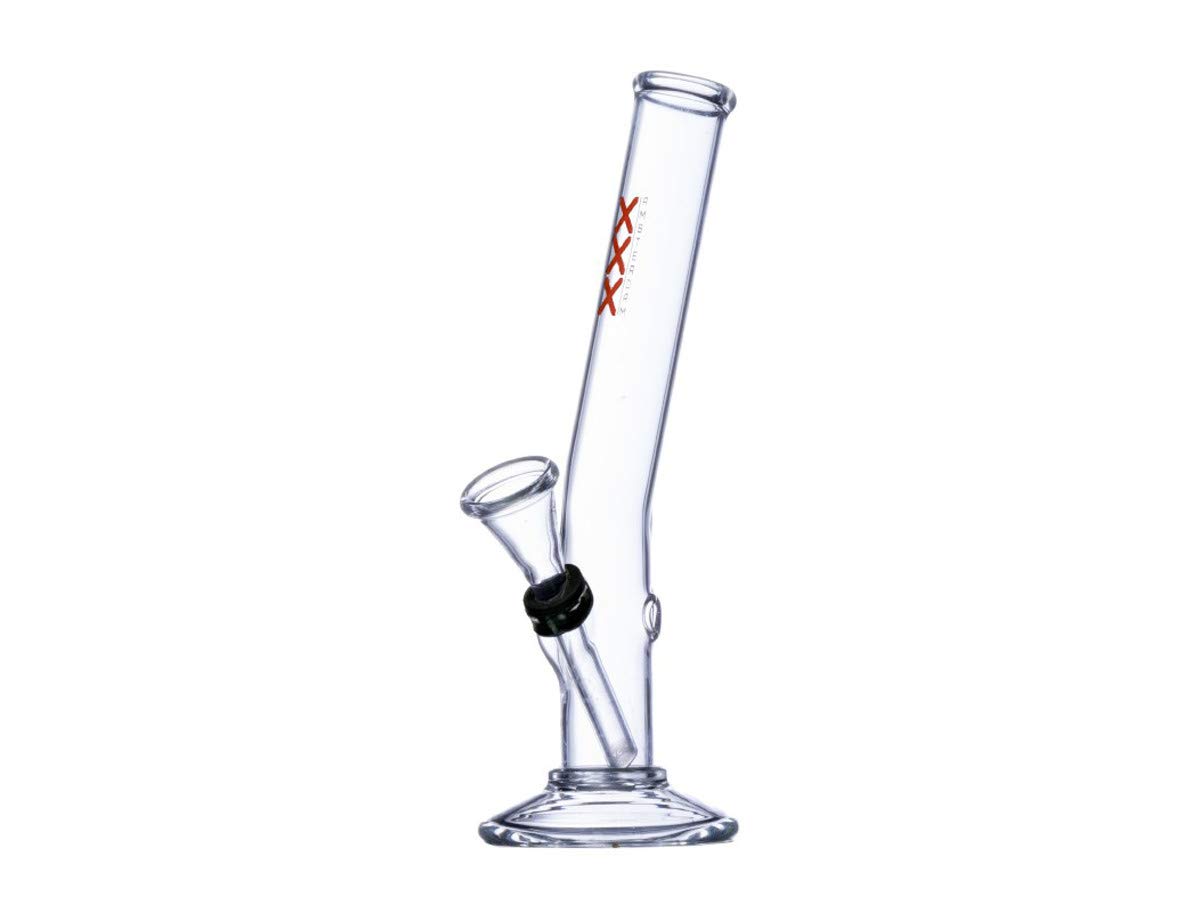 Amsterdam XXX - Glass Bong - 20 cm  Ø22 mm - Curved Cylinder with Base -  12 mm Chillum Cut with Rubber Seal - with Kickhole and Chillum : Amazon.de:  Home & Kitchen