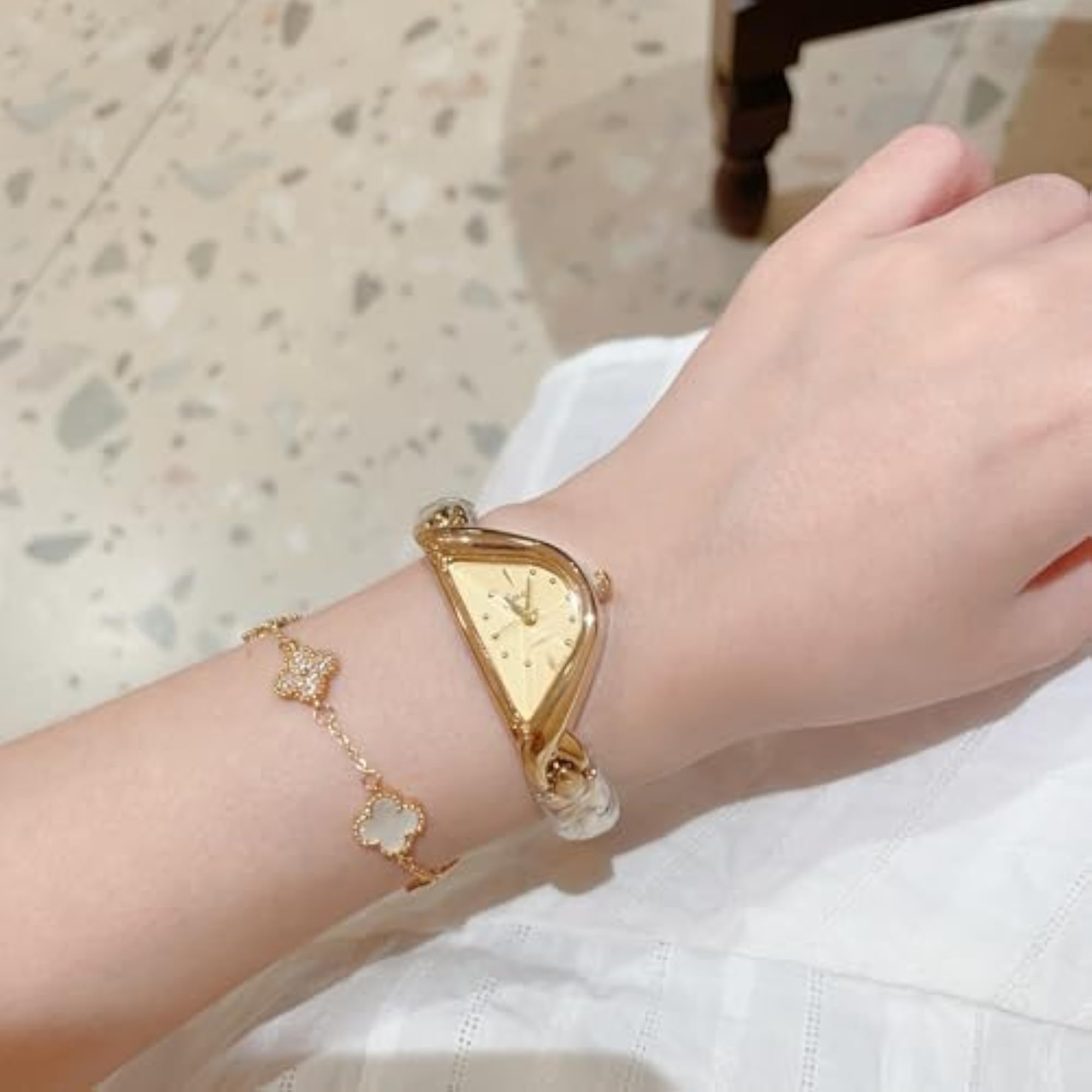 Women's Irregular Shape Bracelet Watch, Elegant Design