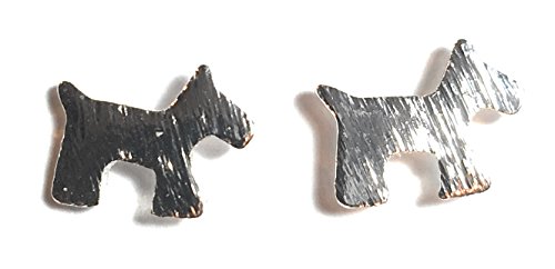 Preisvergleich Produktbild FizzyButton Geschenke Versilbern Terrier Hund Ohrstecker in Geschenkbox