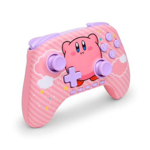 Image of PowerA Advantage Wireless Controller for Nintendo Switch 2 - Kirby Puff, Officially Licensed, Hall Effects, Mappable Buttons, Pro Controller, C Button, Motion Controls
