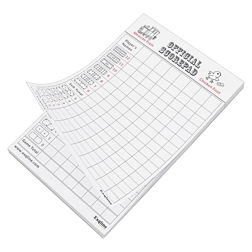 Exqline Mexican Train Score Pads 8.3x5.5 pulg. 70 hojas
