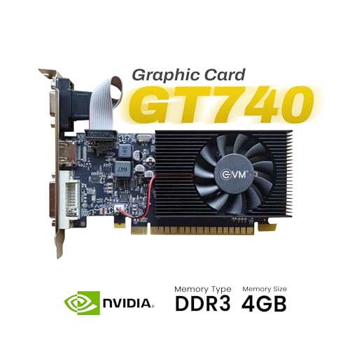 Image of EVM-GT740 4GB Graphic Card PCIe 3.0 Power Supply, Multiple Outputs,Heat Sink with Fan,Optimized Cooling, high Performance - 3 Years Warranty (EVM-GT740)