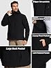 TACVASEN Windproof Men's Military Fleece Combat Jacket Tactical Hoodies, Black, L #4