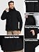 TACVASEN Herren Fleecejacke Military Outdoor Winddichte Jacke mit Kapuze- Gr. XXL, Schwarz
