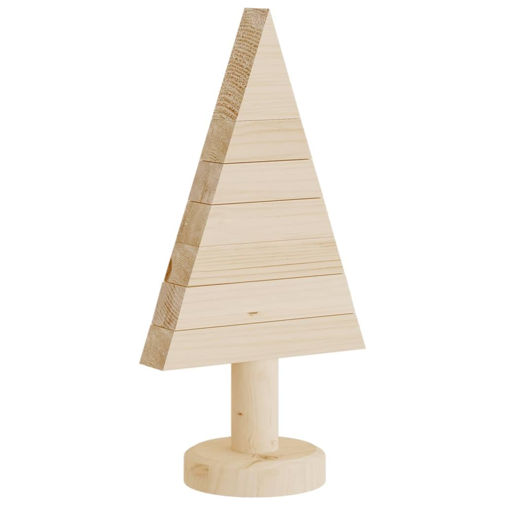 Alberi di Natale decorativi in legno, 2 pezzi, 30 cm, in legno massello di pino con supporto, per interni ed esterni protetti, festivi, smontabili, salvaspazio, ideali per l'Avvento e