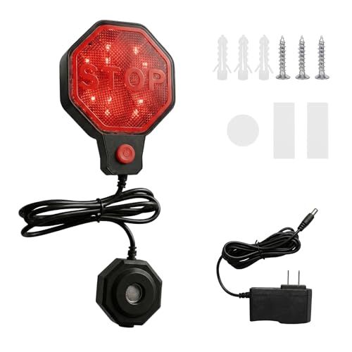 Taluokong Garage Parking Aid Adjustable Garage Parking Sensor Aid with Red/Yellow/Green LED Display, Garage Car Stop Indicator Set Stop Distance 6"–6 ft, Battery (Not Included) or Power Cord Powered