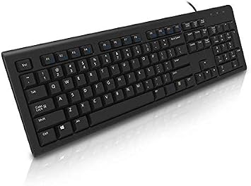 SolidTek Standard 104 Keys US English Black USB Wired Keyboard # KB-2817BU