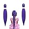 Purple Hair Extensions for Braiding Purple Braiding Hair Pre Stretched Braiding Hair,26 InchPrestretched Braidings Hairs P-urple for Halloween Costume Cosplay Stage Partiesie 2 Pcs