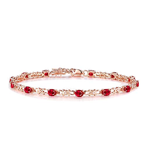 Bracelet Feng Shui Rubis or rose pour illuminer vos tenues de soirée chic