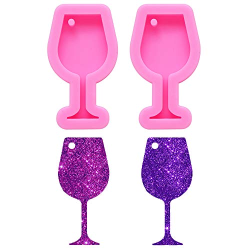 Nifocc Lot de 2 mini verres à vin en silicone avec trous en époxy