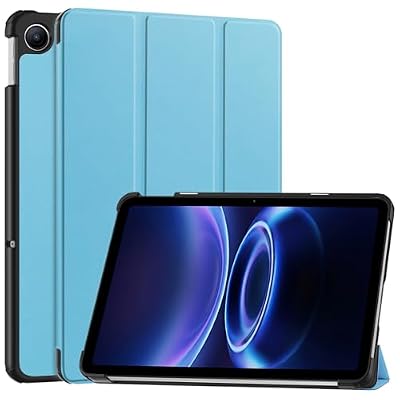 Compatible with Xiaomi Redmi Pad 2 / Pad 2 SE 9.7 Inch 2026 Release Smart Folio Case, Auto Sleep Wake Multi-Angle Stand Shockproof Hard Back Protective Tablet Cover (Light Blue 2)