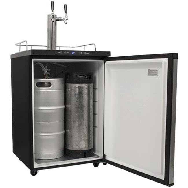 KC3000TWIN Kegerator de doble grifo de tamaño completo con pantalla digital - negro 8