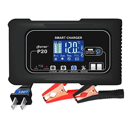 20-Amp Smart Battery Charger,12V/20A and 24V/10A.Lithium,Lifepo4,Lead-Acid(AGM/Gel/SLA..) Car Battery Charger,Trickle Charger, Maintainer/Pulse Repair Charger,for Car ,Boat,Motorcycle, Lawn Mower