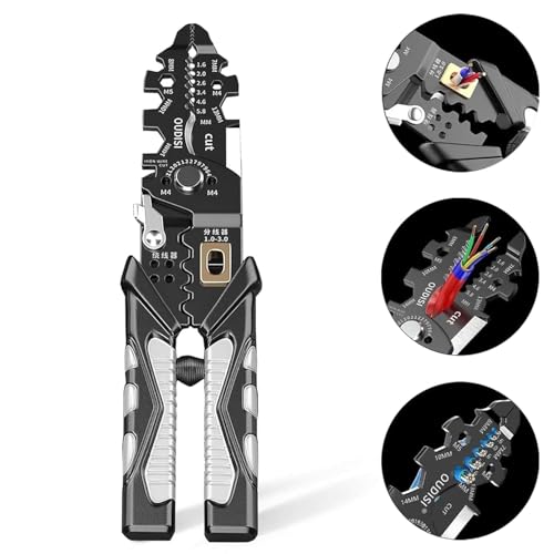 Image of Daccfy All in 1 Multifunction Stainless Steel Wire Stripper /Wire Crimping Tool, Wire Cutter, Wire Crimper, Cable Stripper, Wiring Tools (25 in 1 wire stripper)