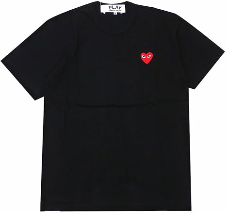 【Play Comme des Garcons】 正規品★ Red Heart T-Shirt Black Comme des Garcons Play Red Heart T-shirt Black - US