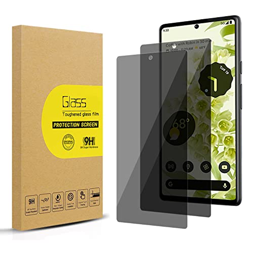 Lokyoo 2 Pack Privacy Screen Protector for Google Pixel 6 [Anti-Spy Tempered Glass] Ultra HD Anti-Scratch Bubble-Free Easy Install 9H Protective Glass for Pixel 6