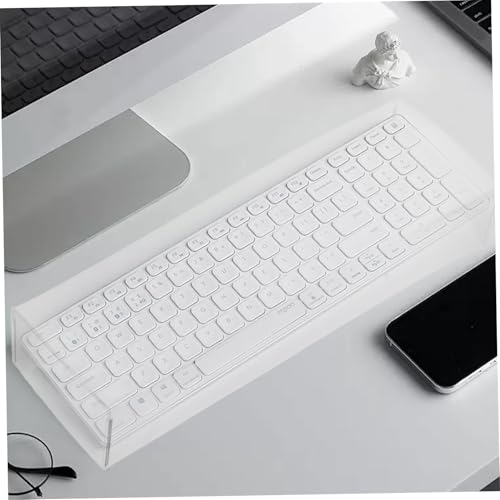 Protector de teclado contra el polvo Toddmomy en acrílico blanco para cuidar tu portátil 6