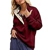 PETCDIM Womens Oversized Quarter Zip Pullover Over... #4