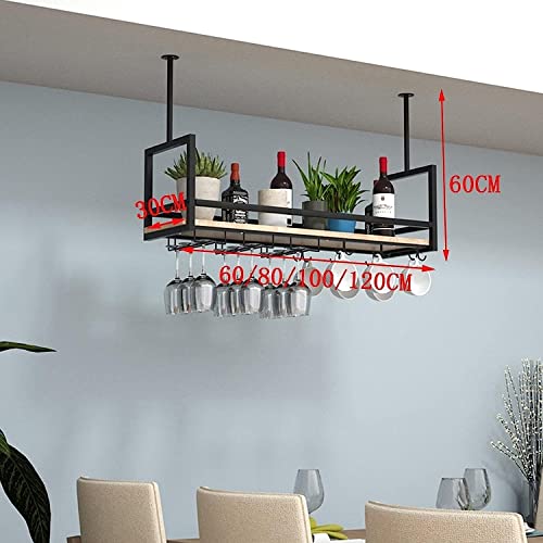 Support de rangement en verre de plafond rustique et réglable