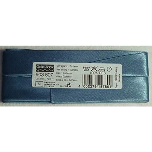 Prym Nastro sbieco Duchesse 40/20 mm, Tortora, 100% PES, Colore: Blu Colomba, Falzung 3,50 m