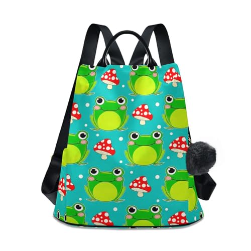 Grenouilles mignonnes champignons rouges sarcelle idée cadeau anniversaire originale