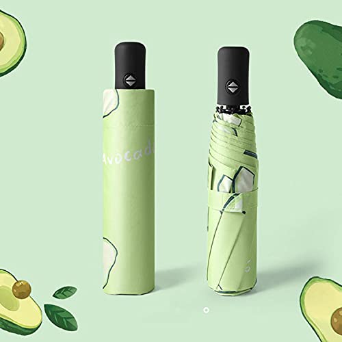 Image of House of Quirk 3-Fold Travel Umbrella - Auto Open /Close Ultra Light and Small Mini Umbrella with Carrying Pouch