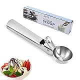Acero inoxidable de alta calidad: estas cucharas para helado de alta calidad están hechas de acero inoxidable de alta calidad que no contiene sustancias nocivas, es muy difícil de manejar y no se doblan, no se oxidará ni se caerá con un uso prolongado. La excelente calidad de la cuchara de helado de metal hace de esta cuchara algo especial y te permite hacer un trabajo de cocina fácil y fácil. Vertidor