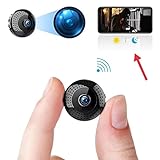 Cámara espía, 4K UHD Mini cámara de vigilancia inalámbrica con grabación WiFi Cámara de vigilancia Baterías...