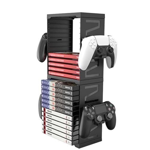 Torre de almacenamiento de juegos, torre de almacenamiento de videojuegos, soporte universal para discos, soporte vertical, torre organizadora para juegos de la serie P X, accesorios de estante