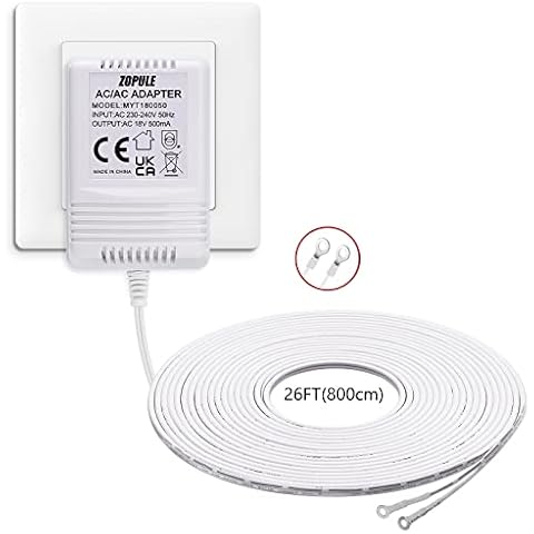 18V Doorbell Transformer with Long Cable Cover